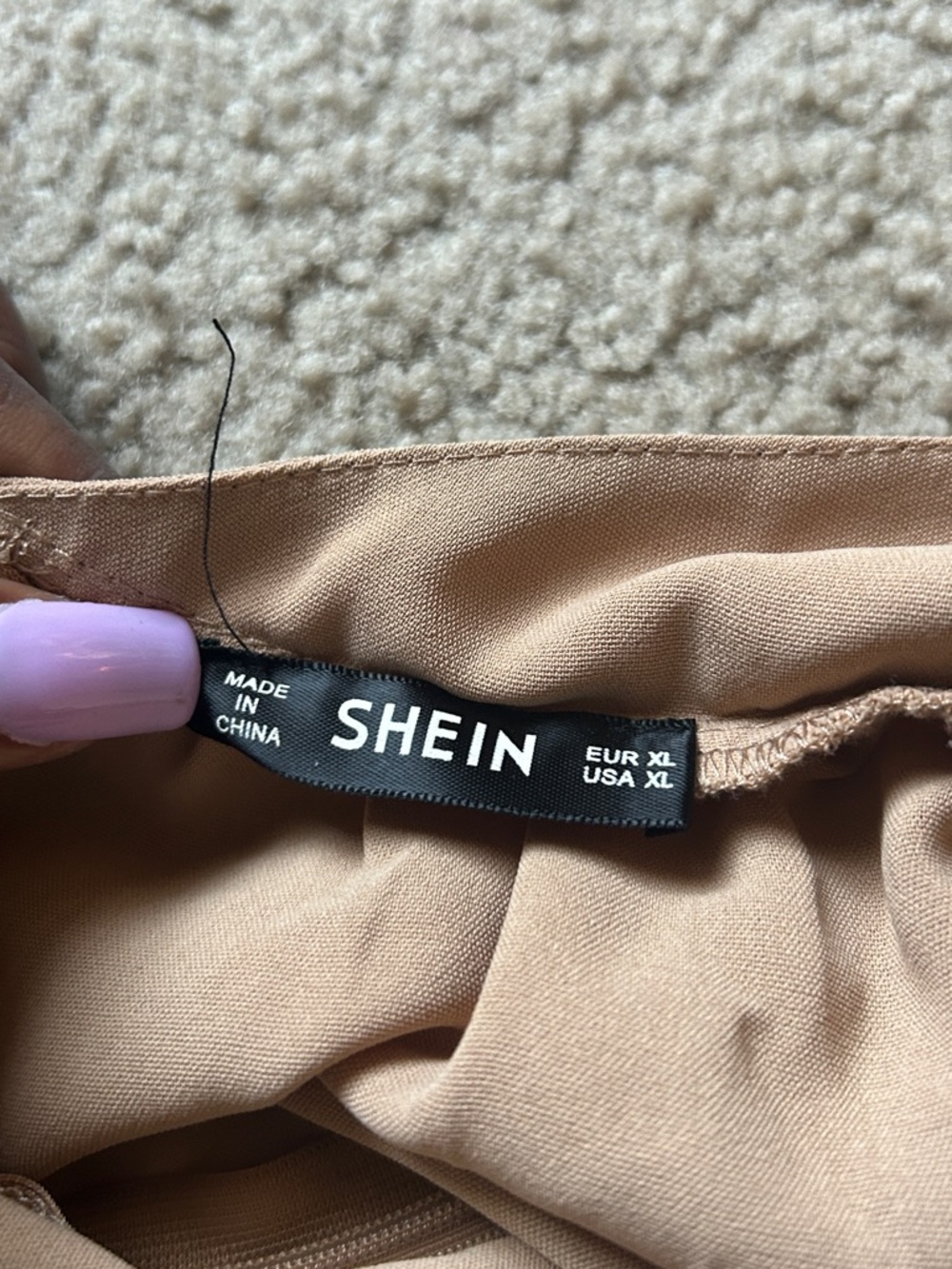 Tan Tie Strap Ruffle Hem Mini Dress - Picture 5 of 7